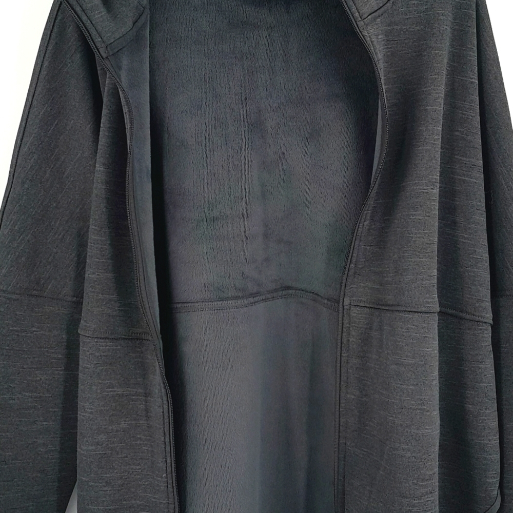 The North Face Hooded Sweatshirt Slacker Full Zip Size Large Gray Fleece Lined - Picture 9 of 14